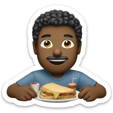 The pop having lunch sticker