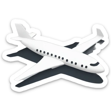 Outline of airplane  sticker