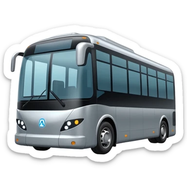 extra large gray Modern autonomous electric bus sticker
