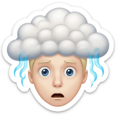 Fart lofting up a guy‘s nose in him fainting sticker