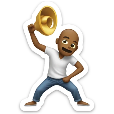 A person dabbing sticker