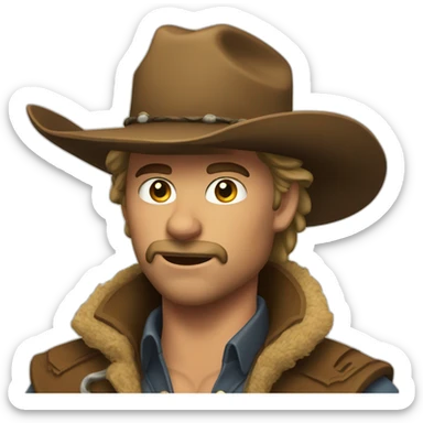 feral cowboy sticker