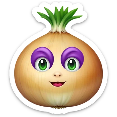 an onion chibi sticker