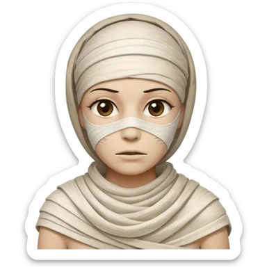 mummy woman sticker