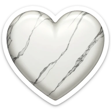 marble heart sticker