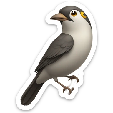 Bird on a wire sticker