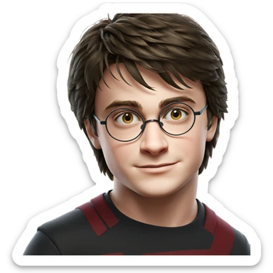 smiling boy with glasses sticker