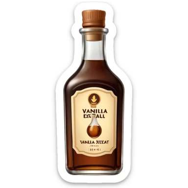 bottle of vanilla extract sticker
