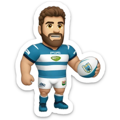 Pumas-argentinian-rugby-xv-with-ball at hands sticker