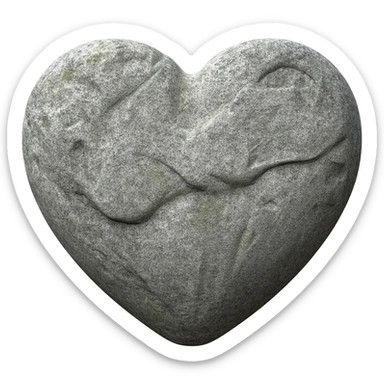 Corazón de piedra sticker