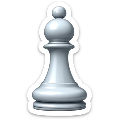 
chess pawn piece object, 3D cartoon, glossy material, soft shadow, mobile game icon style, centered, clean background, no text, no watermark
 sticker