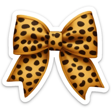 cheetah print bow sticker