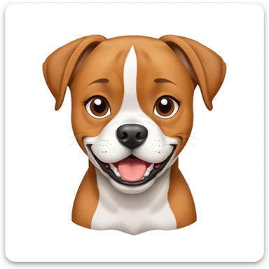 A very happy female boxer dog sticker