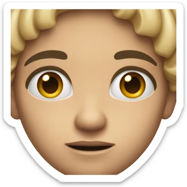 Eyebrow raised questioning look sticker