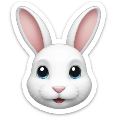white rabbit sticker
