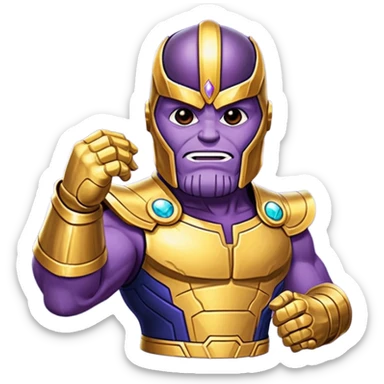 mão do thanos vingadores com os cristais sticker