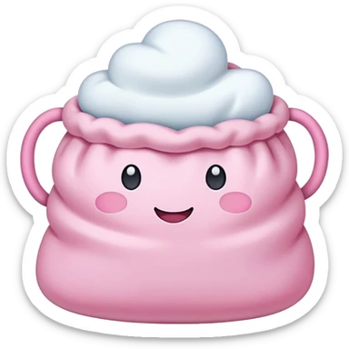 Pink Marshmallow bag  sticker