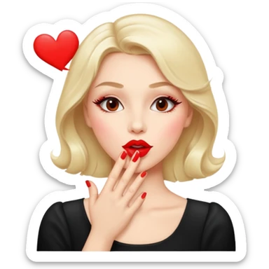 Cocuette blowing a kiss sticker