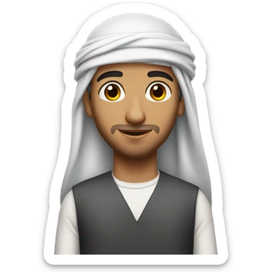 photorealistic young Arab man sticker