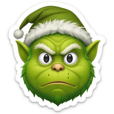 Burglar grinch sticker