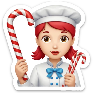 Decorator + candy cane, Candy Chef. sticker