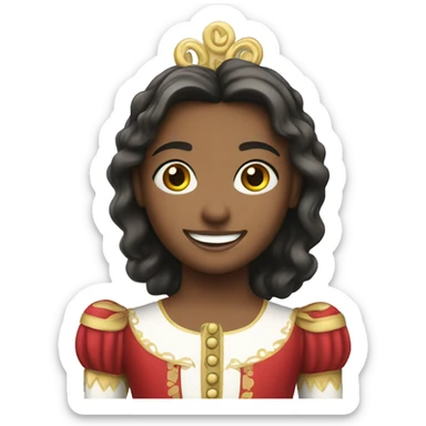 Smiling girl nutcracker sticker