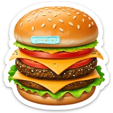 hamburger 2d art style sticker