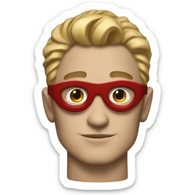 super homelander from "the boys" series with red eyes  sticker