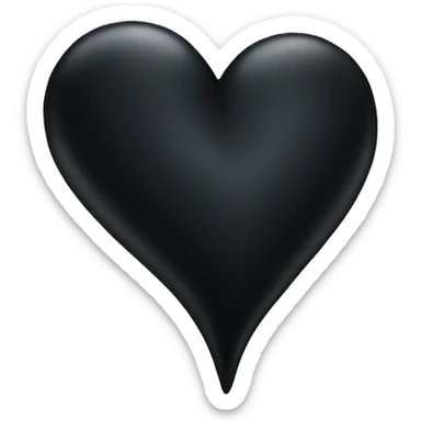 Black heart sticker
