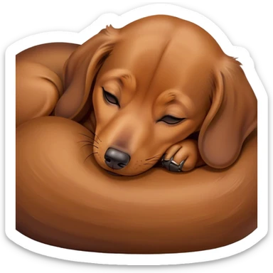 Dachshund dog sleeping  sticker