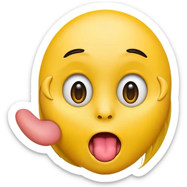 emoji rolling eyes, sticking out tongue, and sticking out finger sticker