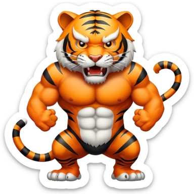 ANGRY Tiger body sticker