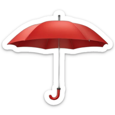 Loupe sur une rouge parapluie sticker