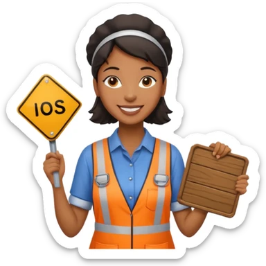 Street Sign Maker black woman sticker
