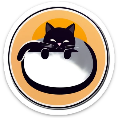 Siesta with cat sticker