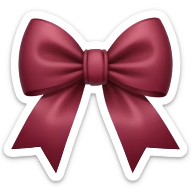 burgundy bow sticker