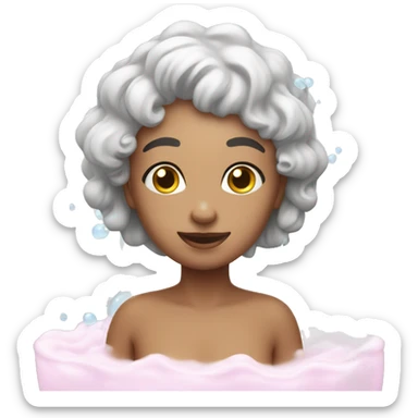 bubble bath in light pink sticker