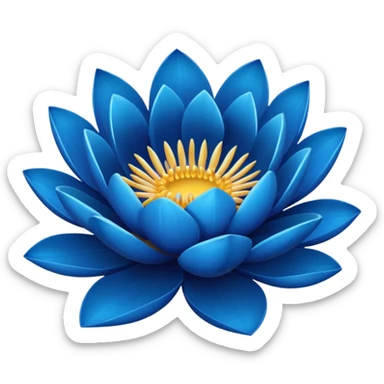 Blue nile lotus sticker