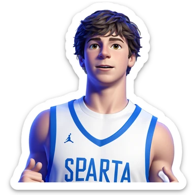 basketball boy in sportswear sticker