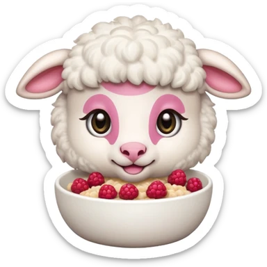 Lamb with oatmeal and berries sticker
