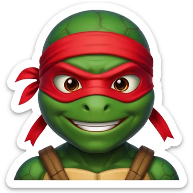 Ninja turtles in emojis sticker