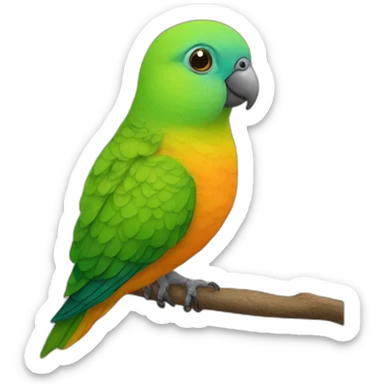 Orange bellied parrot  sticker
