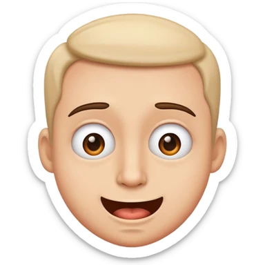 Nah çeken komik yüz sticker