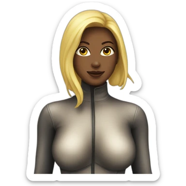 in latex suit female sfw sticker