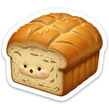 bread loaf taking a nap sticker