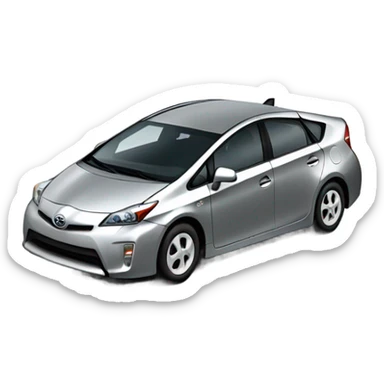 Silver Toyota Prius sticker