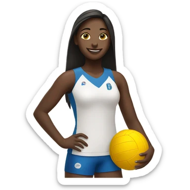 girl playing volleyball sticker