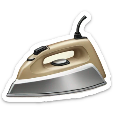 Beige iron for ironing sticker