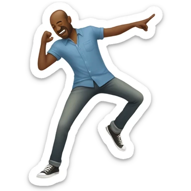 Chill guy dabbing sticker