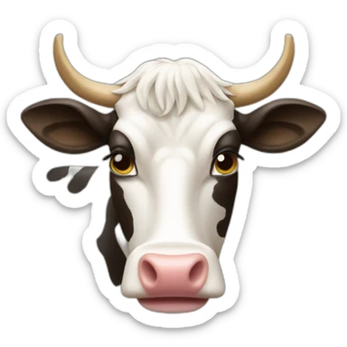 Vache qui mange sticker